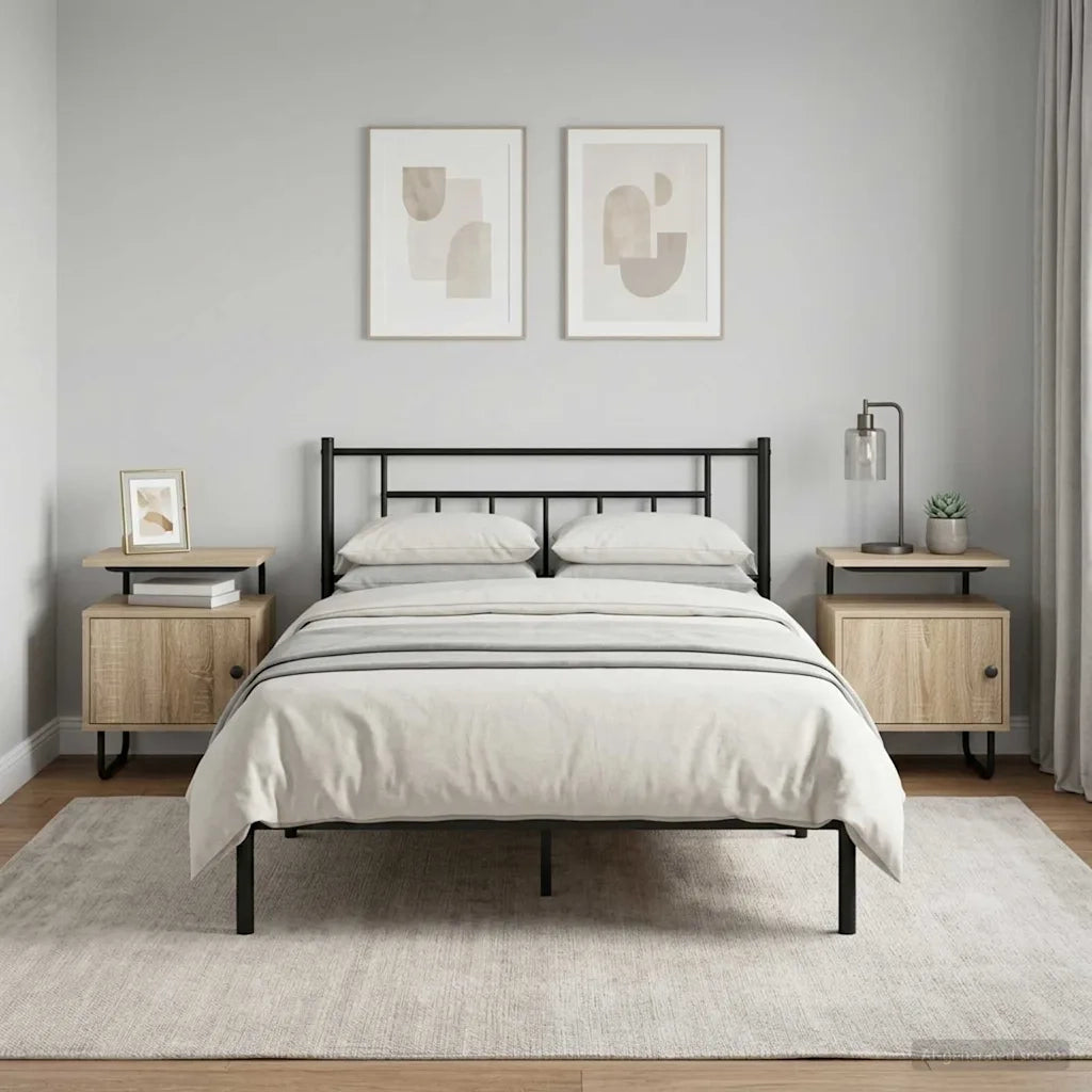 Armadio da Notte 2 pz Rovere Sonoma Legno ingegnerizzato 8007638
