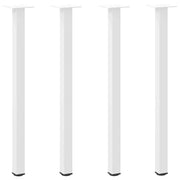 vidaXL Gambe per tavolo consolle 4 pz Bianche 72-74 cm Acciaio