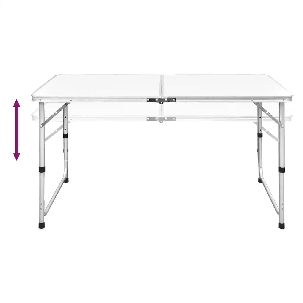 Tavolo da Campeggio Pieghevole Alluminio Regolabile 120x60 cm 41325