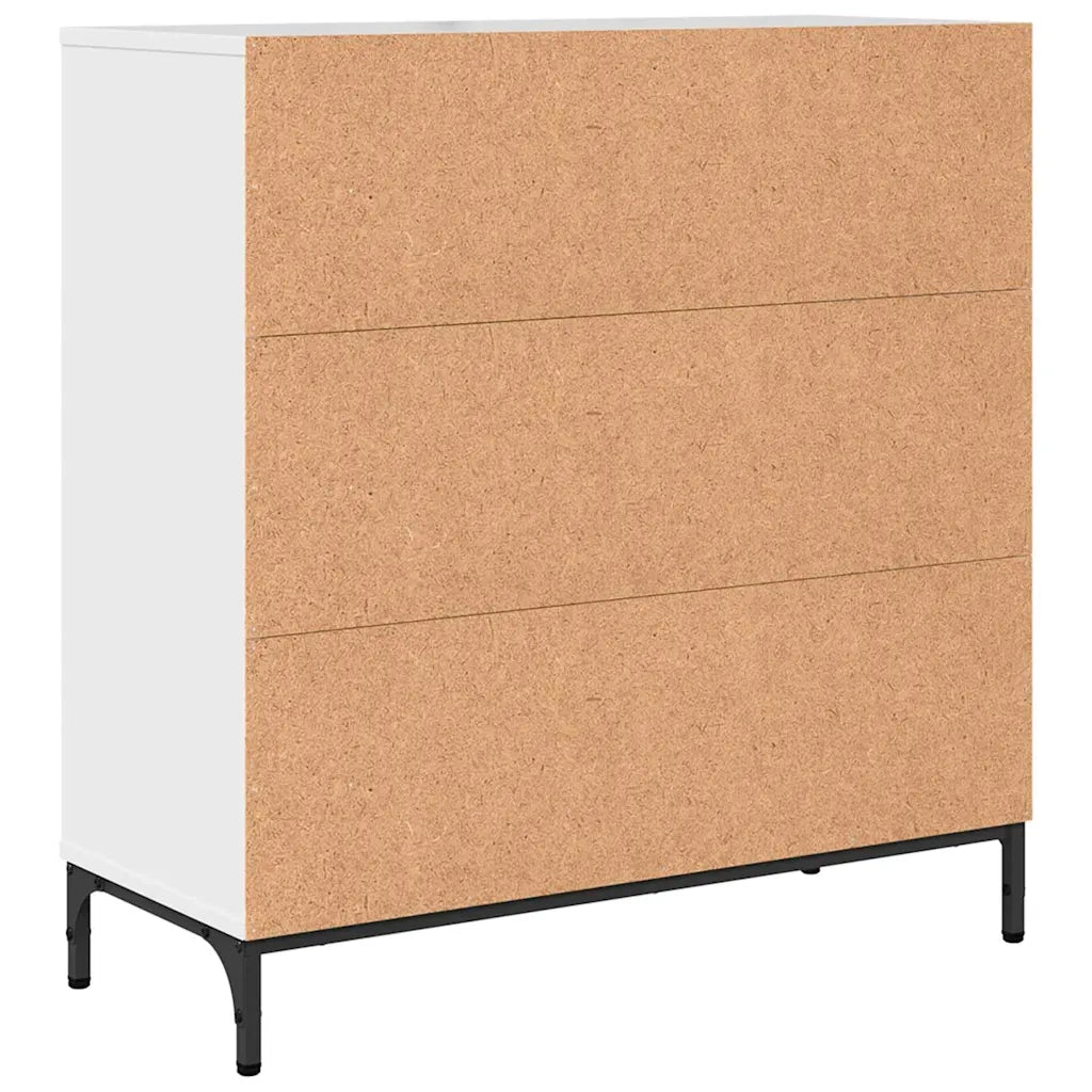 Credenza Bianco Lucido 79,5 x 33 x 82 cm Legno multistrato 883438