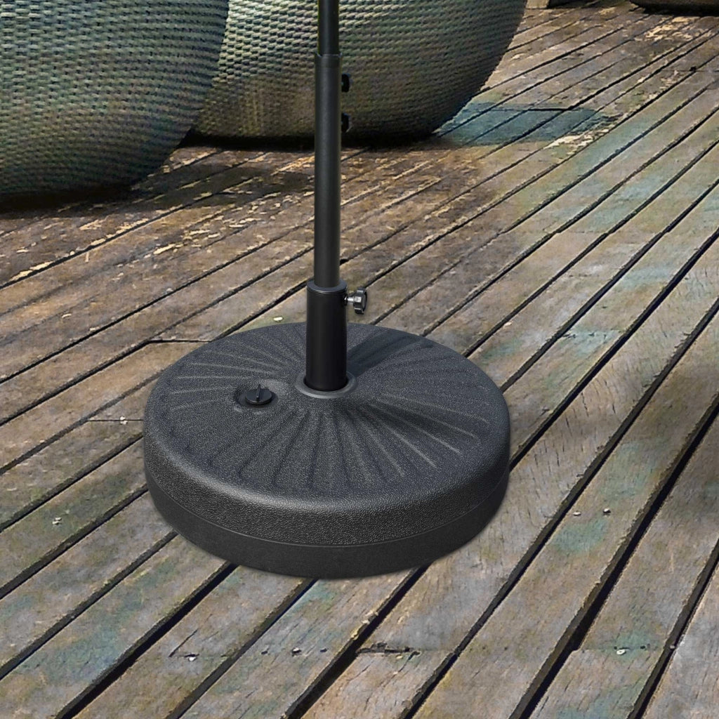 Base per Parasole in Acciaio e HDPE ¨C Zephmum ¨C 51x51x30,5 cm Nero