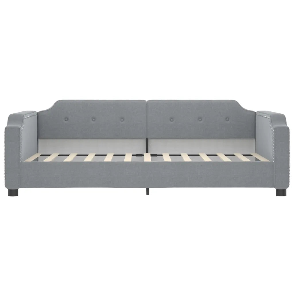 Divano Letto Estraibile Cassetti Grigio Chiaro 100x200 Tessuto 3197675