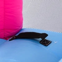 Castello Gonfiabile per Bambini con Scivolo, Piscina e Canestro da Basket, Gioco Gonfiabile Gigante e Rimbalzante per 3 Bambini, 360x305x210 cm