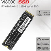 Verbatim vi3000 1 tb m.2 pci express 3.0 nvme - 49375V