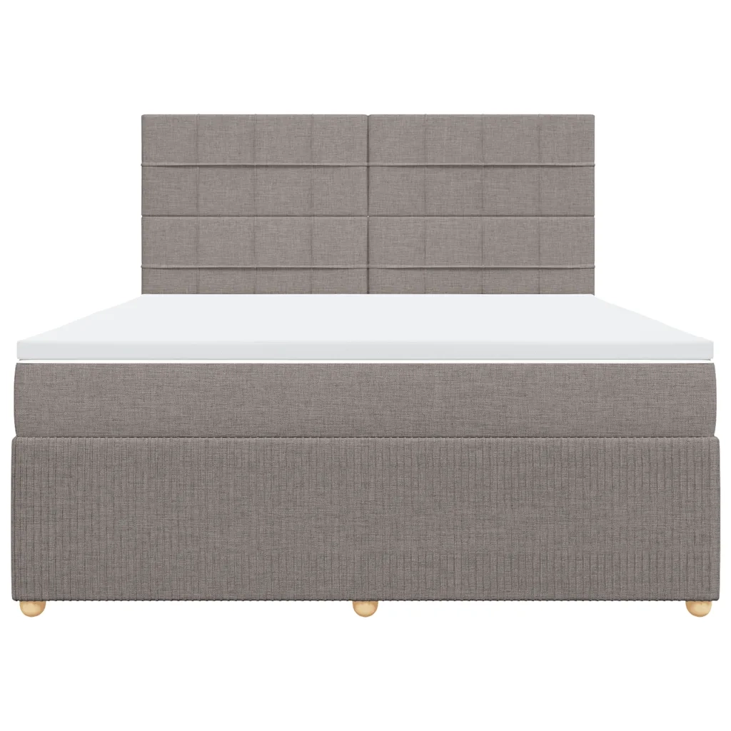 Giroletto a Molle con Materasso Tortora 180x200 cm in Tessuto 3294439