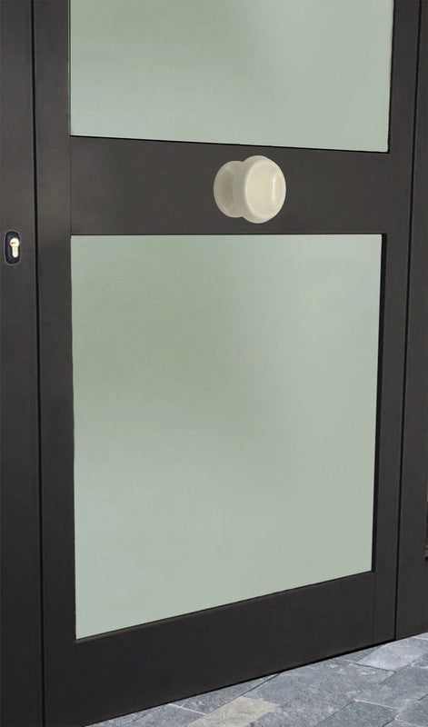 Pomolo fisso per porta SAGUATTI 866/80KB in alluminio bianco lucido