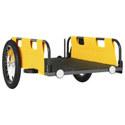Rimorchio per bicicletta carrello tessuto Oxford ferro giallo 02_0044192