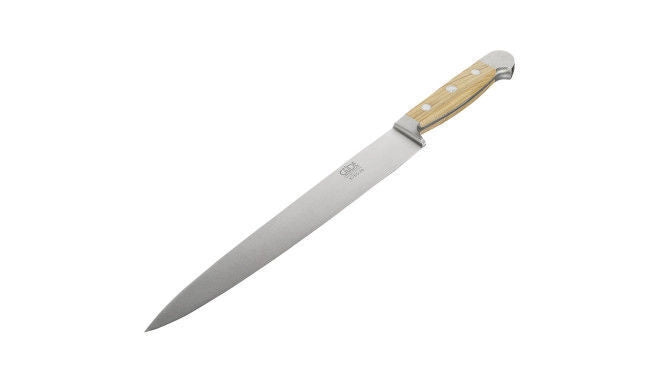 Güde X765-26 Alpha Olive Coltello da Prosciutto 26 cm Lama in Acciaio Inox X50CrMoV15 Manico in Legno di Ulivo Antico fino a 500 Anni colore Legno