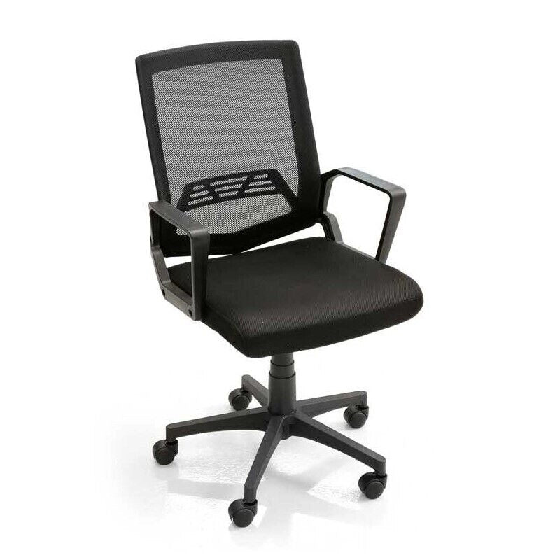 BRUXELLES POLTRONA DA UFFICIO IN TESSUTO 51X63X93-103CM COLORE NERO