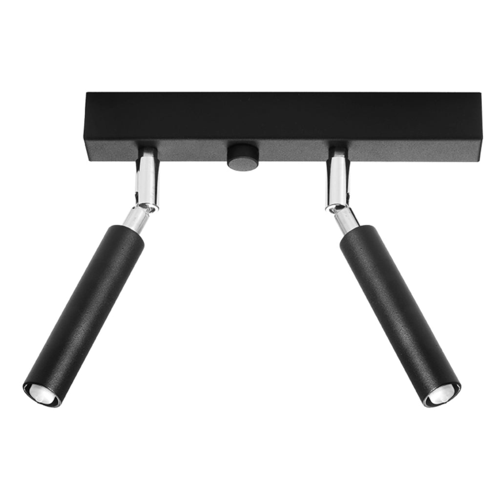Barra soffitto OPTIMA 2 spot nera/cromo G9 Pure Lume