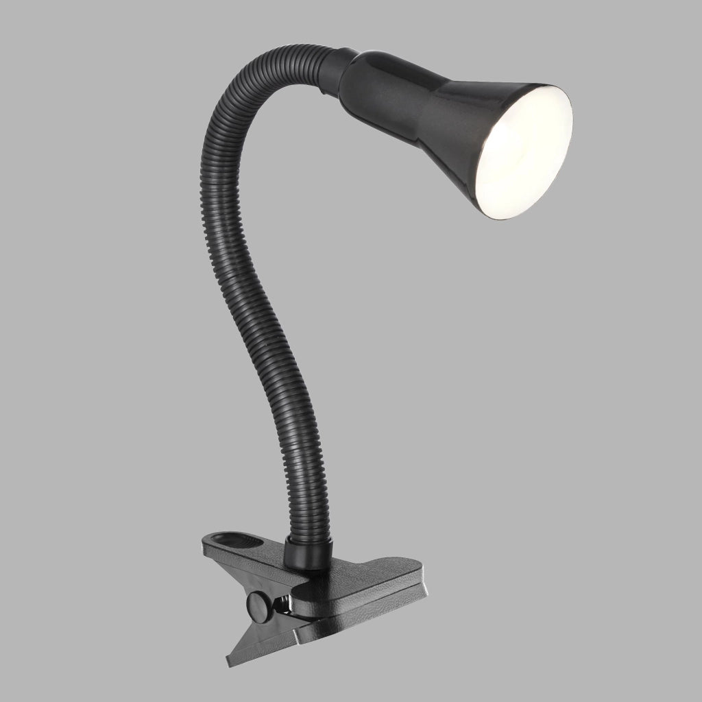 Lampada Contemporanea Desk Partners Acciaio Nero Policarbonato 1 Luce E14