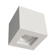 Portafaretto Gesso GU10 a Soffito Plafoniera Cubo 11x11 CSF C100