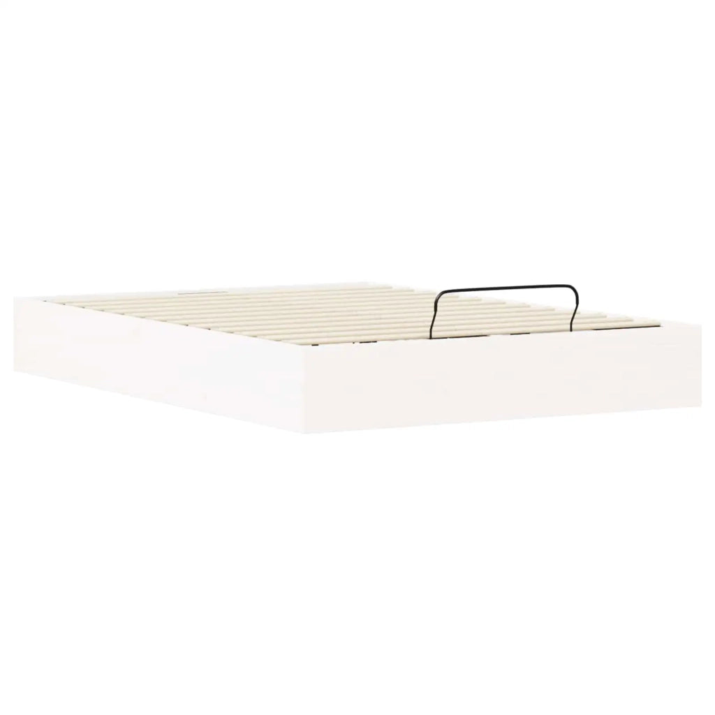 Telaio del Letto Ottomano con Ripostiglio Bianco 120 x 190 cm 3418775