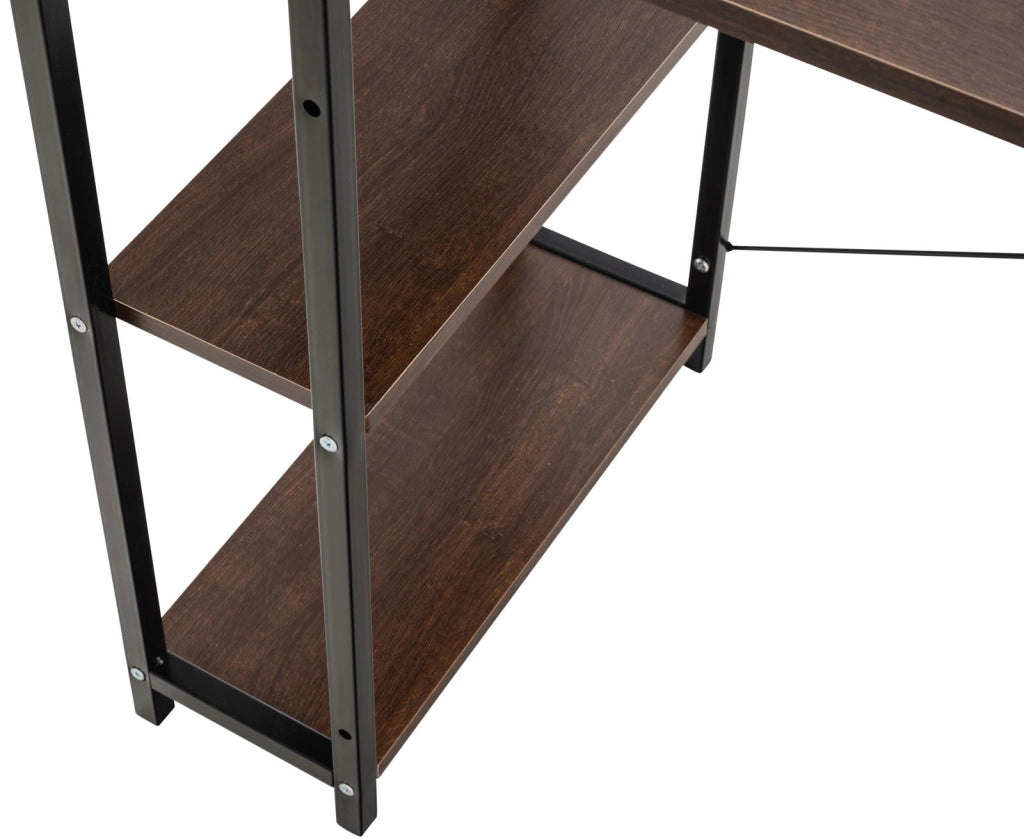 Scrittoio Poe design industriale Noce