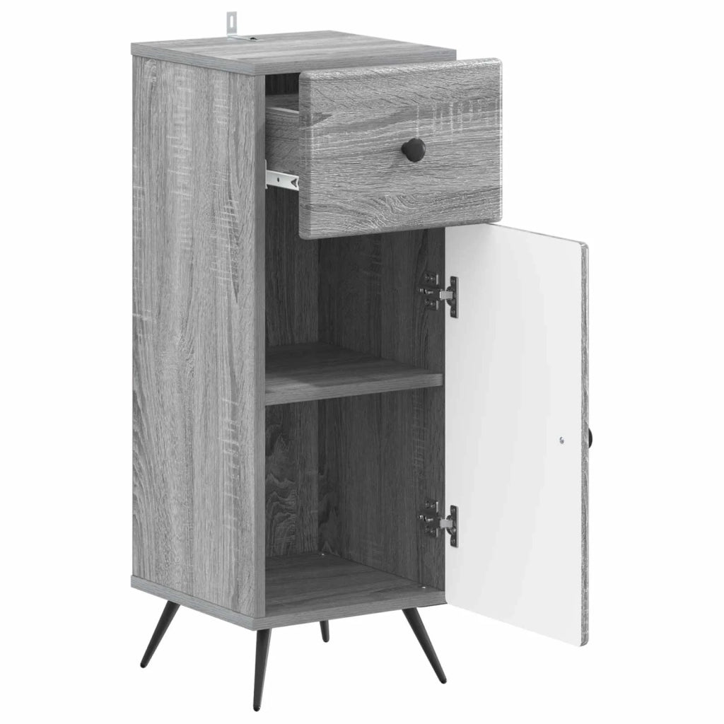 Mobiletto da Bagno BREDA Sonoma grigio 30 x 31 x 80 cm 897491