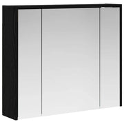 Mobiletto per specchio da Bagno | Armadio da bagno Rovere Nero 73,5 x 16 x 62,5 cm
