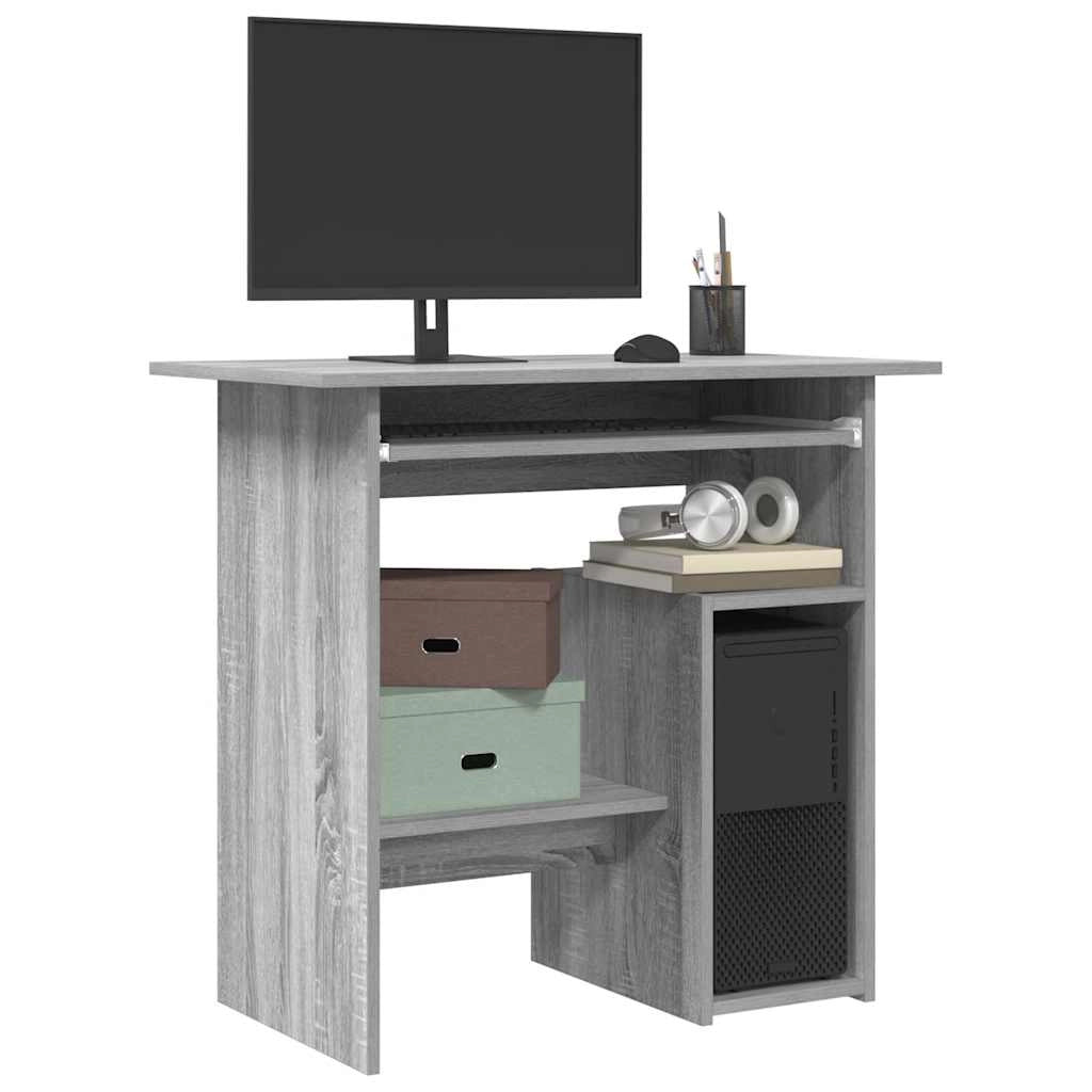 Scrivania Grigio Sonoma 80x45x74 cm in Legno Multistratocod mxl 79479