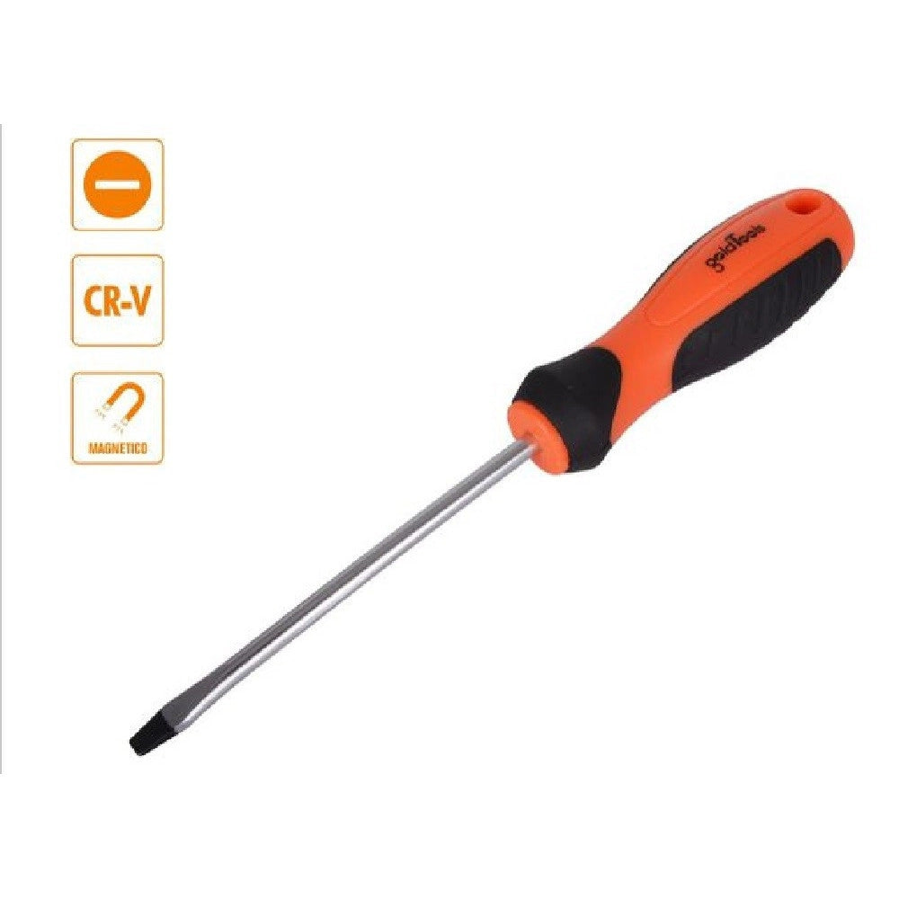 Trade Shop - Cacciavite Giravite 8 X 250mm Con Punta Magnetica A Taglio In Acciaio Cr-v 94860 -