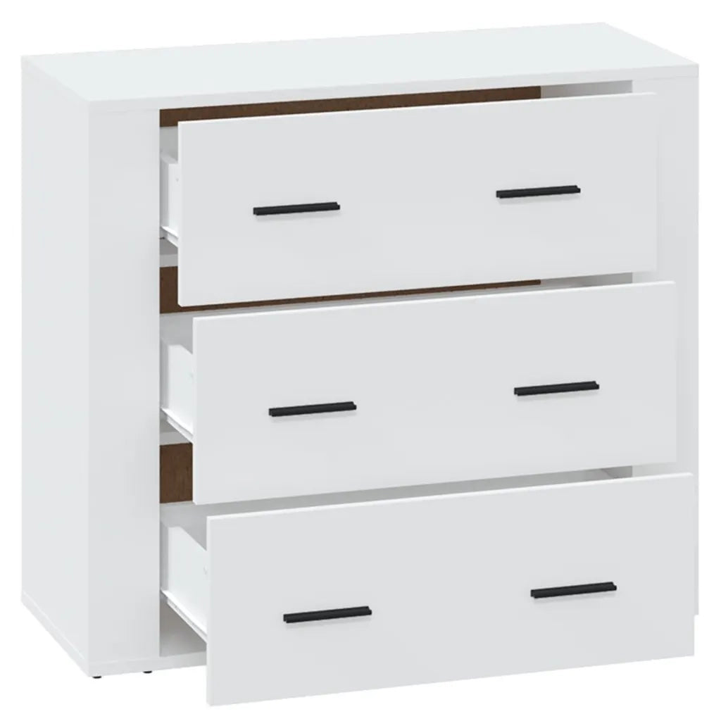 Credenza Bianca 80x33x70 cm in Legno Multistrato 816576
