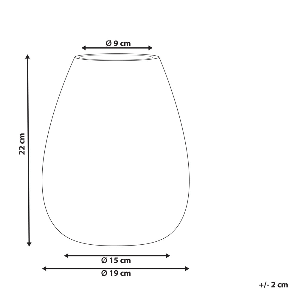 Vaso di fiori in vetro di colore beige effetto lucido 22 cm stile moderno centrotavola soggiorno