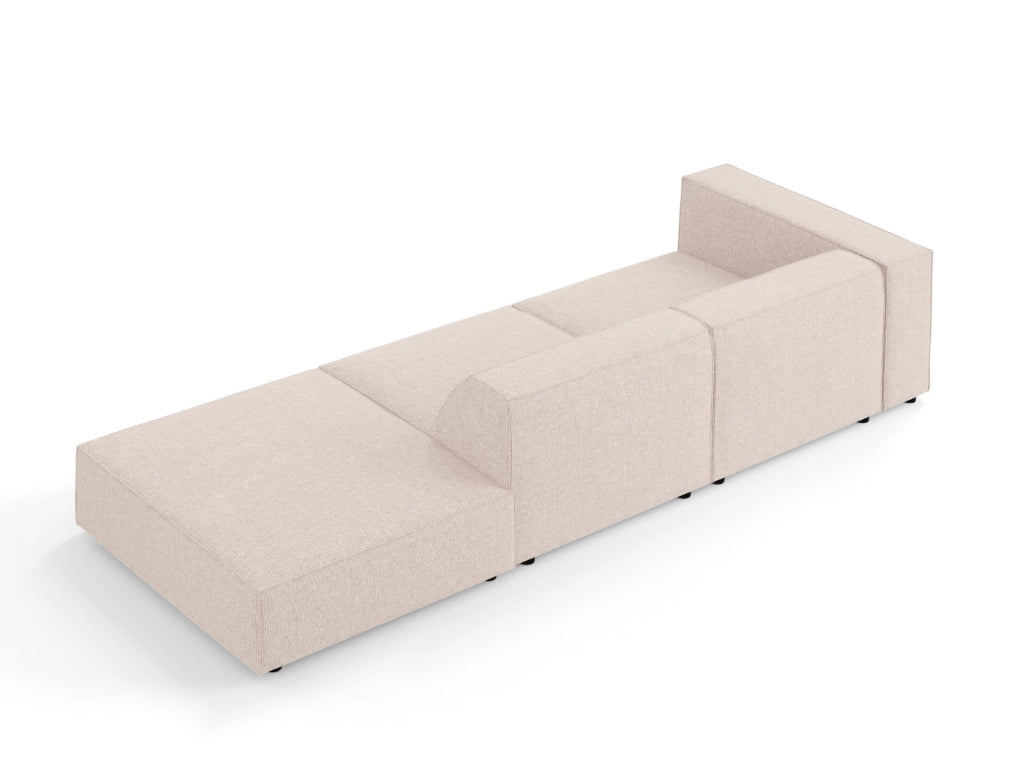 Cosmopolitan Design - Divano destro "Arendal" 4 posti in ciniglia beige 