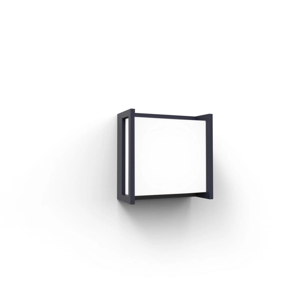 Applique esterna QUBO grigia LED 9,5W 4000K Lutec