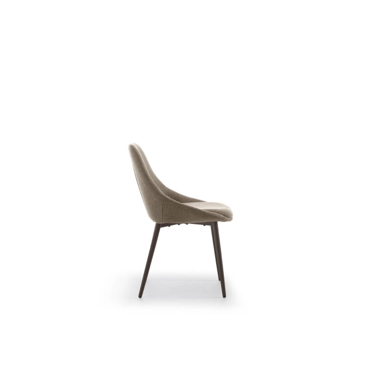 Sedia in tessuto easy-clean Gambe in metallo verniciato Kira 51cm X 59cm H 85cm Stones