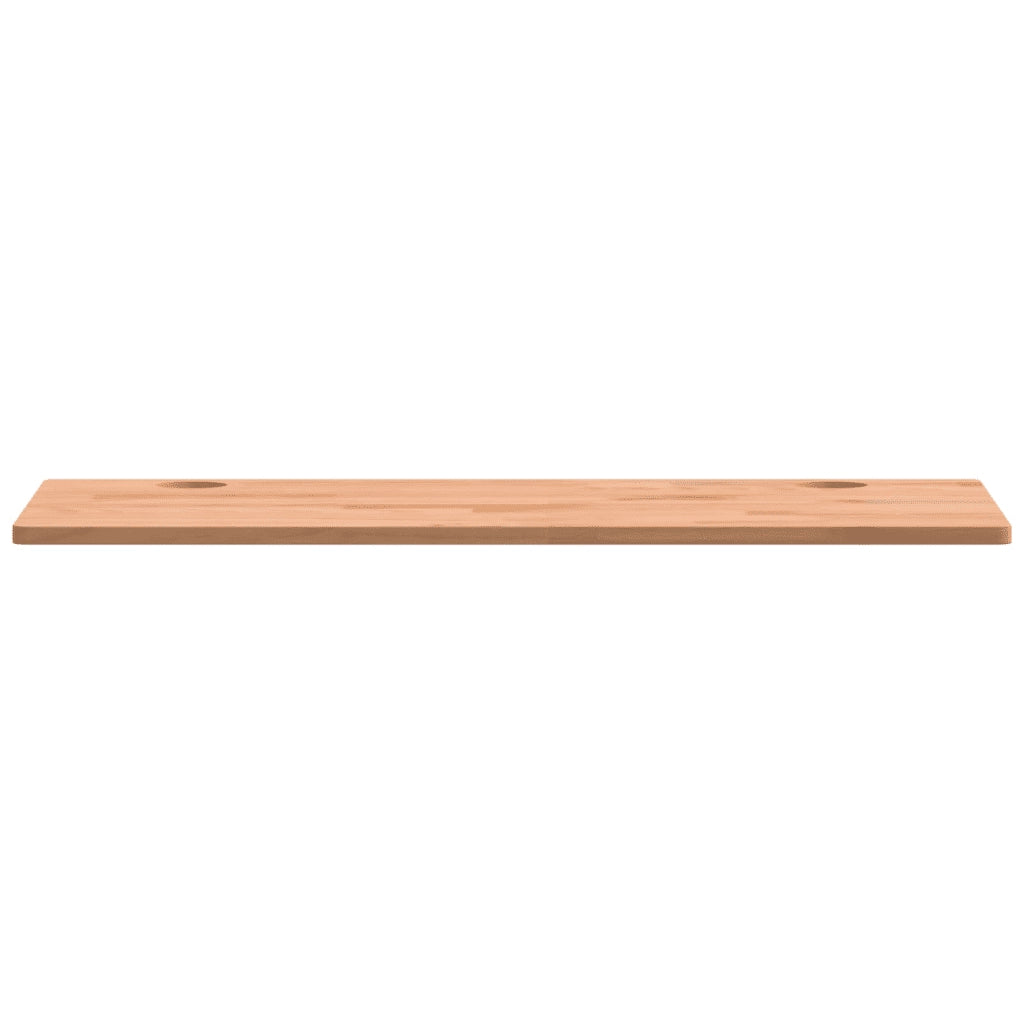 Piano per Scrivania 100x50x1,5 cm in Legno Massello di Faggio