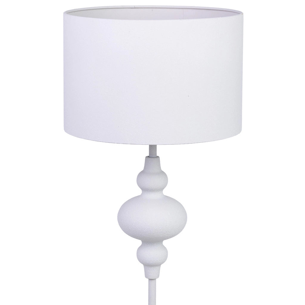 Lampada da tavolo in metallo bianco 30x30x80h cm