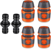 Connettore per estensione di tubo per irrigazione 6 pezzi, 13 mm (1/2 pollice), con connettori per inizio e fine del tubo.