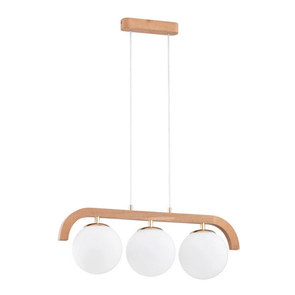 Lampada sospensione KRYZA 3 luci sfere bianche E14 Alfa