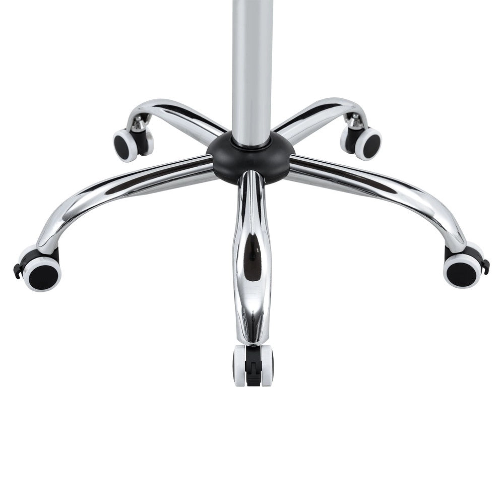 Tavolino Rotondo Regolabile con Ruote ¨C MINIMAL ¨C Noce, ?70 cm, Moderno