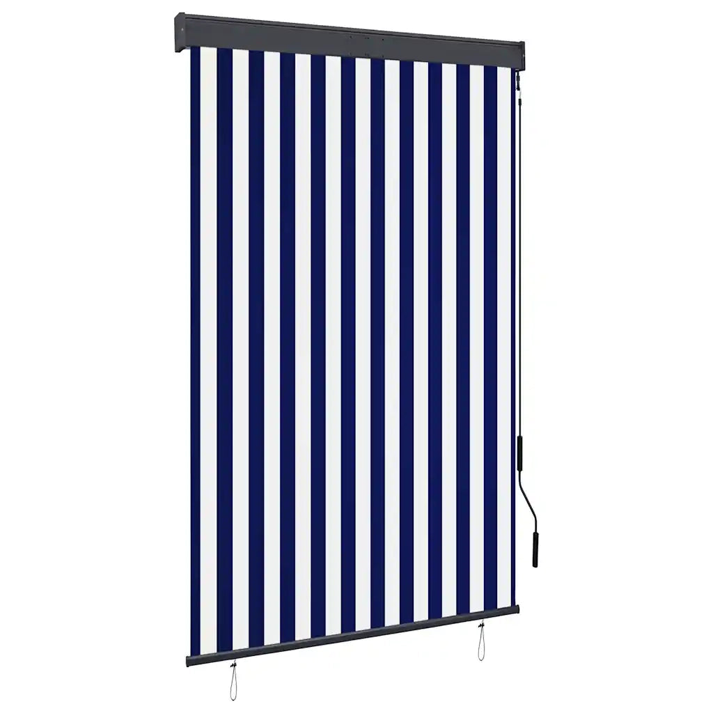 Tenda a Rullo per Esterni 120x250 cm Blu e Bianca