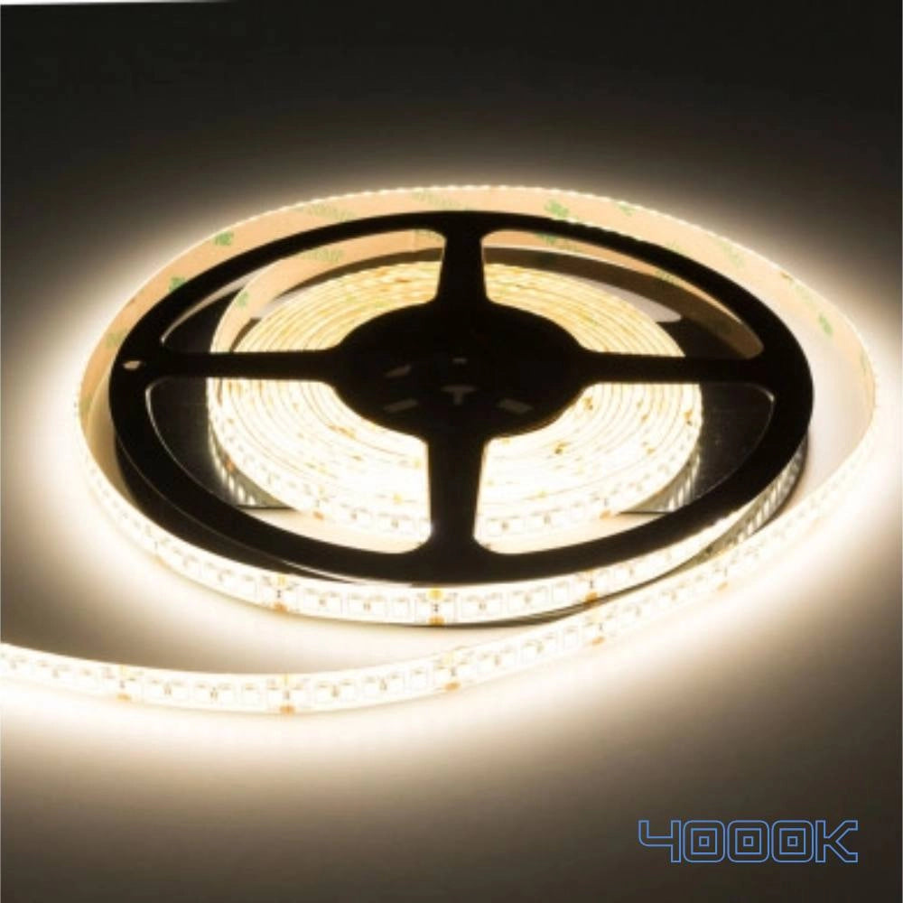 Striscia led optonica 2835 24v ip65 20w impermeabile dimmerabile 5m *** temperatura colore lampada 4000k bianco natur...