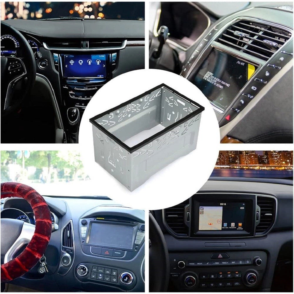 Trade Shop - Telaio Montaggio Per Autoradio In Metallo Universale 2 Din Gps Lettore Dvd Auto -