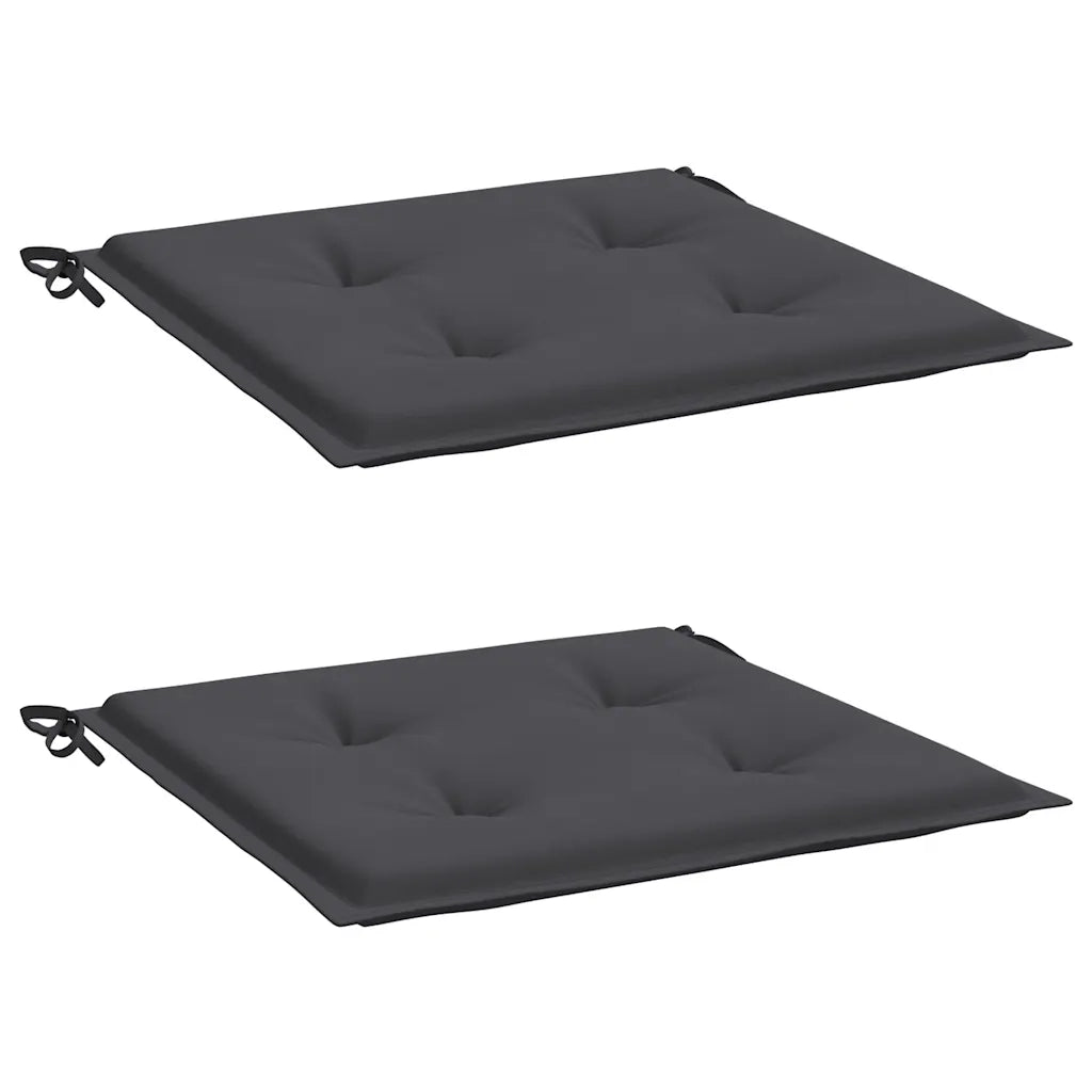 Cuscini per Sedia 2 pz Antracite 50x50x3 cm in Tessuto Oxford 47602