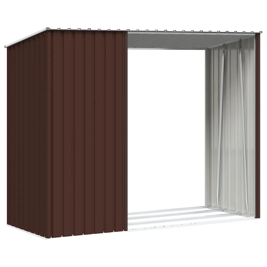 Capanno per Legna da Giardino 245x98x159 cm in Acciaio Zincato  cod mxl 65844