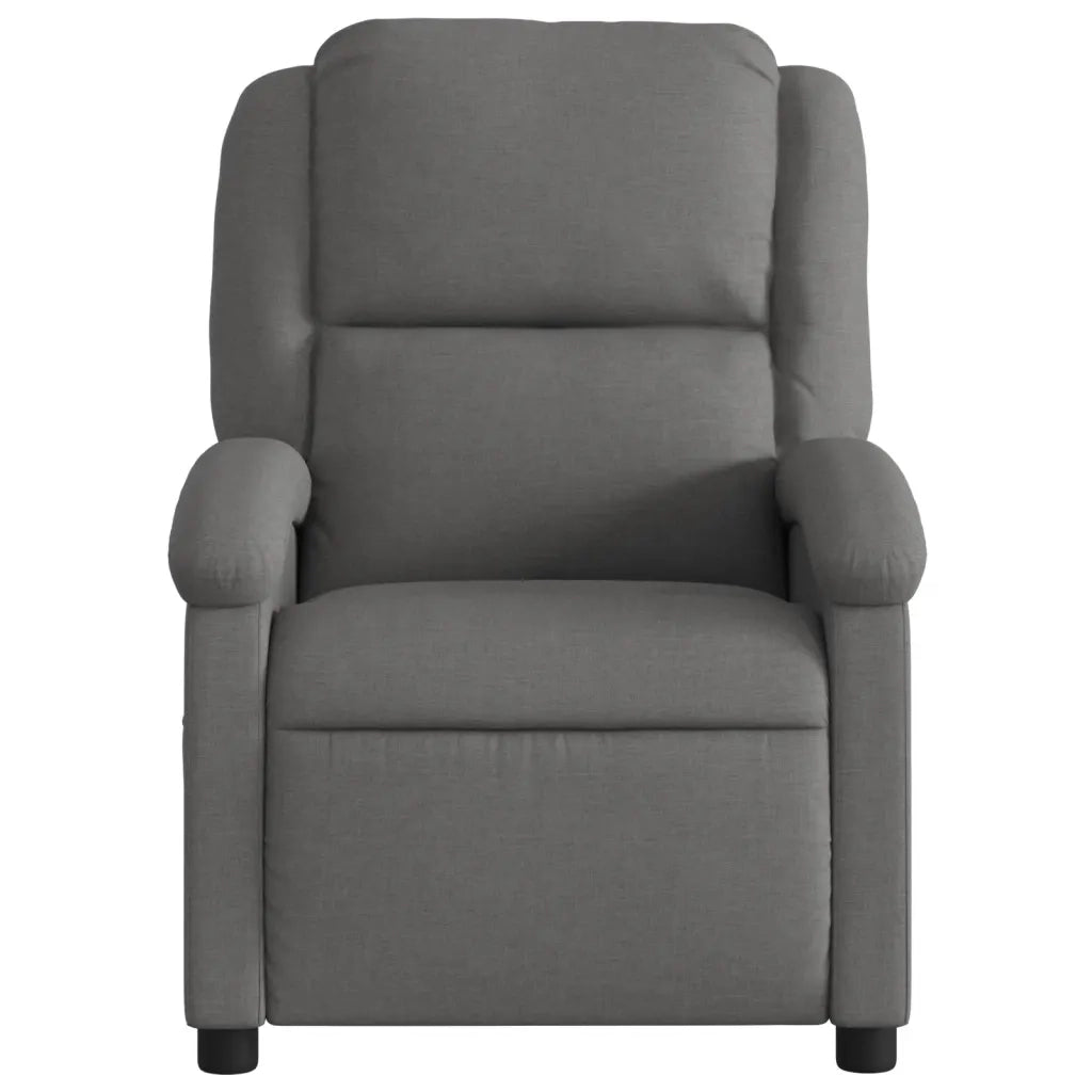 Divano Sedia-Poltrona Reclinabile Massaggio Elettrica Grigio Scuro Tessuto 248394
