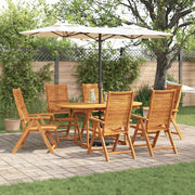 Set da Pranzo per Giardino 7 pcs Marrone