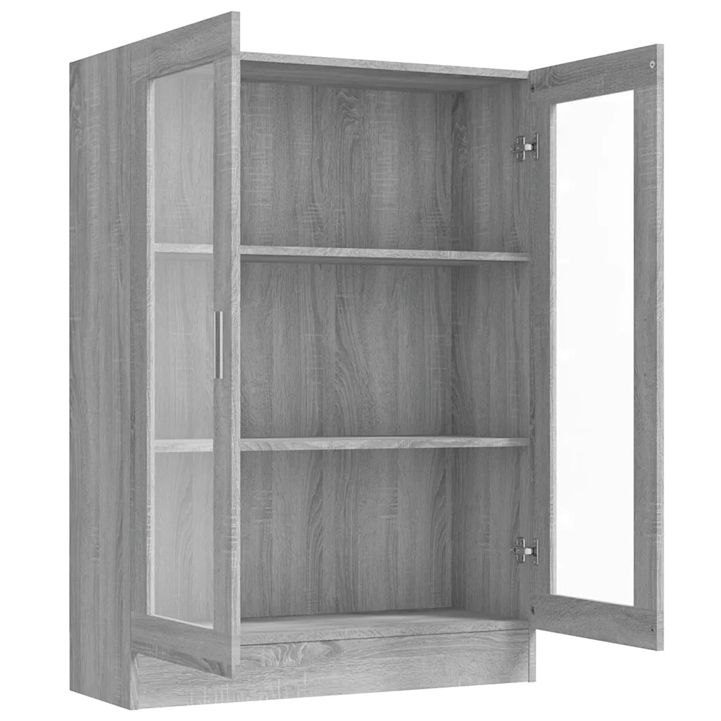 Mobile Vetrina Grigio Sonoma 82,5x30,5x115 cm Legno Multistrato CFW9293357