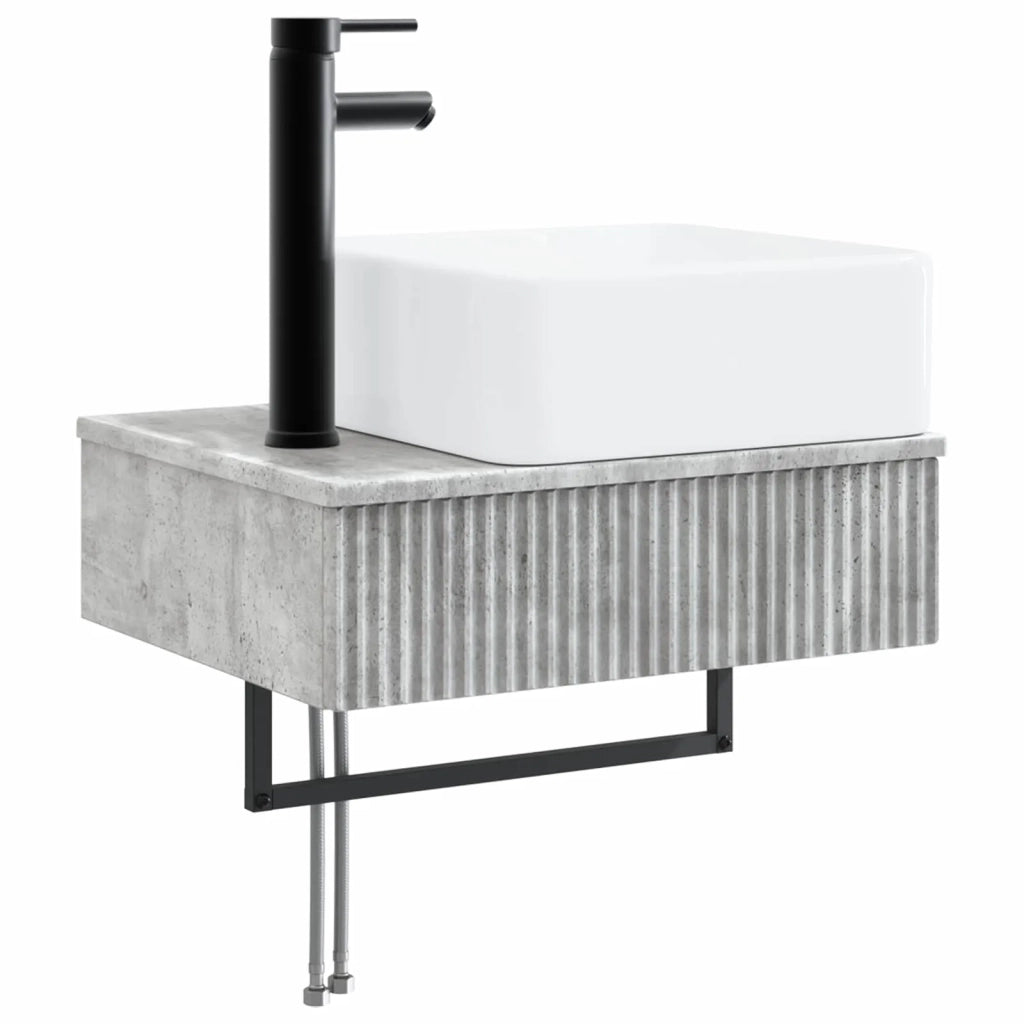 Lavabo da Parete Grigio Cemento 53 x 35 x 39 cm CFW1820427