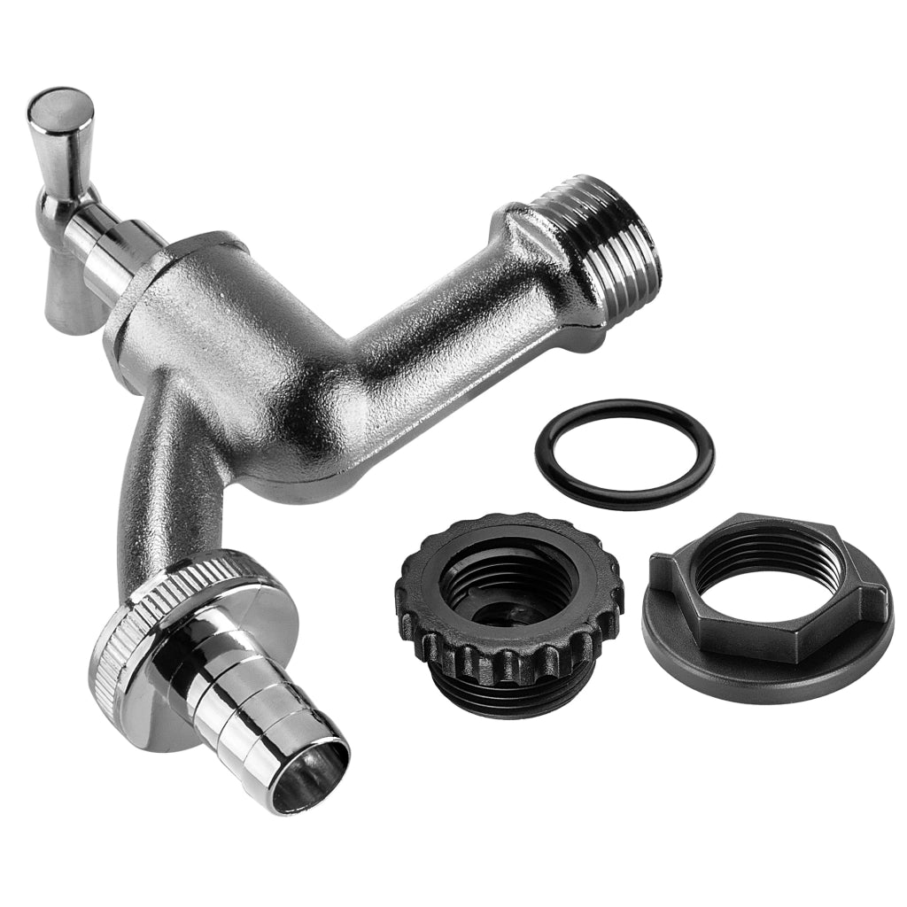 Rubinetto da giardino KADAX 3/4 per serbatoio di acqua piovana con valvola a barilotto.