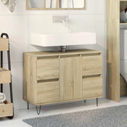 Mobile da Bagno Rovere Sonoma 80x33x60 cm in Legno Multistrato 849683