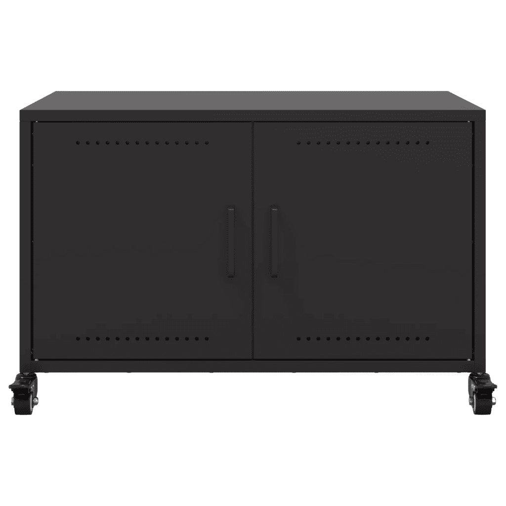 Mobile TV Nero 68x39x43,5 cm in Acciaio 846638