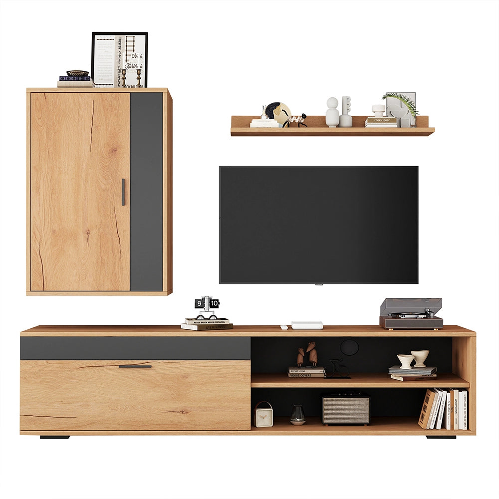 Set TV murale - Xylo - 140x35x39 cm 3 pezzi