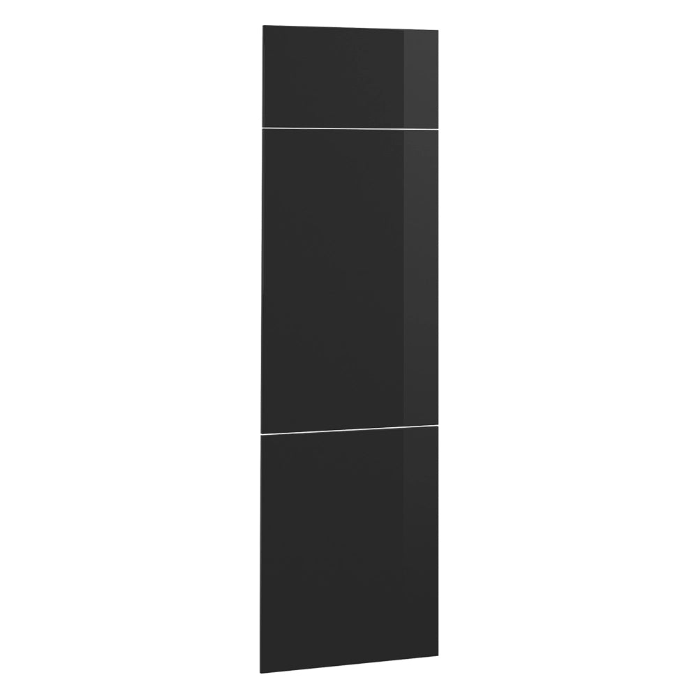 Vicco Frontale cucina Nero lucido 59.6 x 196 cm frontale del mobile per mobile per frigorifero