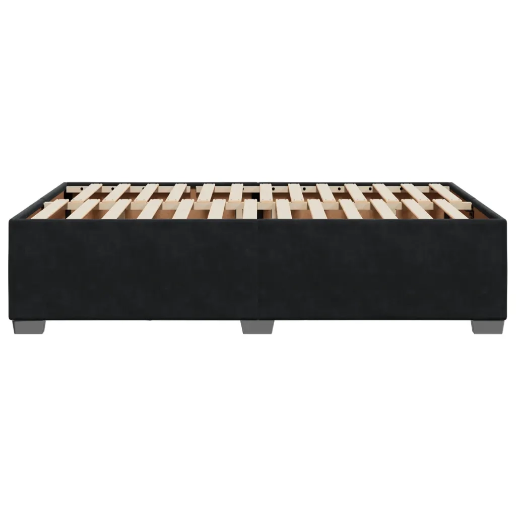 Giroletto senza Materasso-Struttura Letto Nero 120x200 cm Velluto 804698