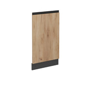 Pannello frontale della lavastoviglie R-Line Rovere dorato/Antracite 45 cm J-Shape senza piano di lavoro Vicco