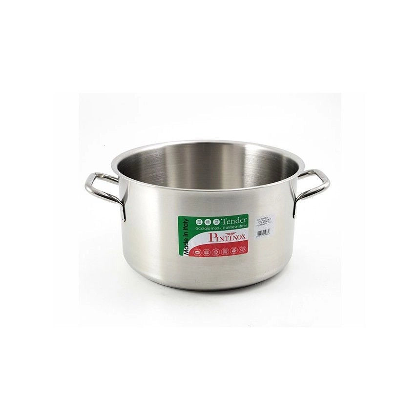 PINTINOX PNT670B28 Tender Casseruola Alta in Acciaio Inox 28 cm 9,75 lt Adatta a Tutte le Fonti di Calore Compresa Induzione colore Nero