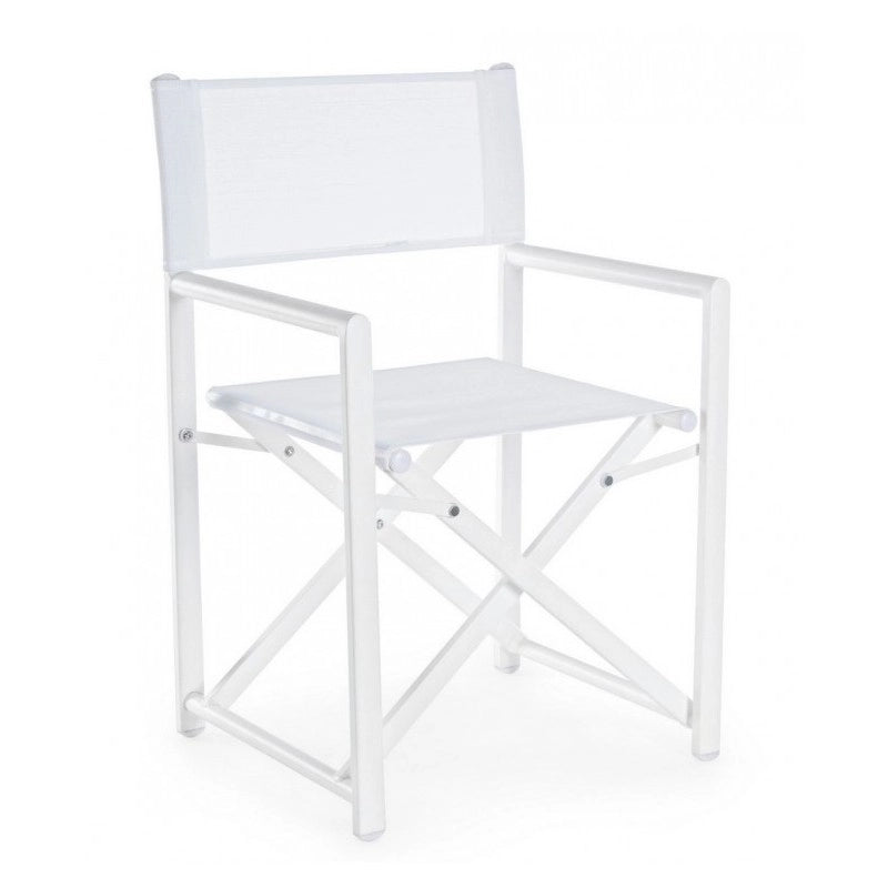 Set 2 Sedia regista bianco taylor Bizzotto giardino casa pieghevole